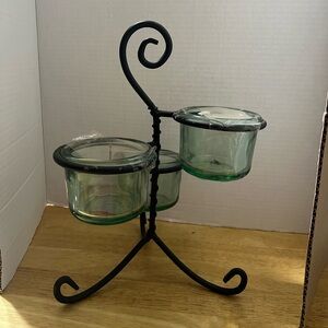 Black Iron Decorative Candleholder